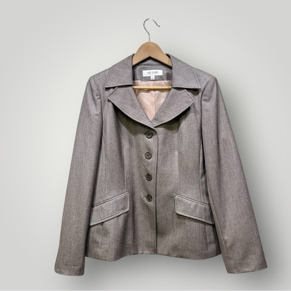 Suit Studio‎ Blazer Brown Sz 12